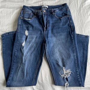 Distressed jeans